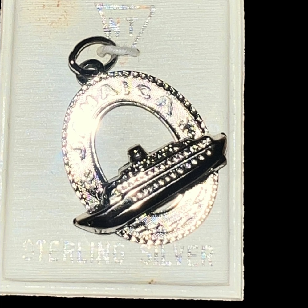 New Vintage NOS Sterling Silver 925 Bracelet Charm JAMAICA cruise Ship Boat